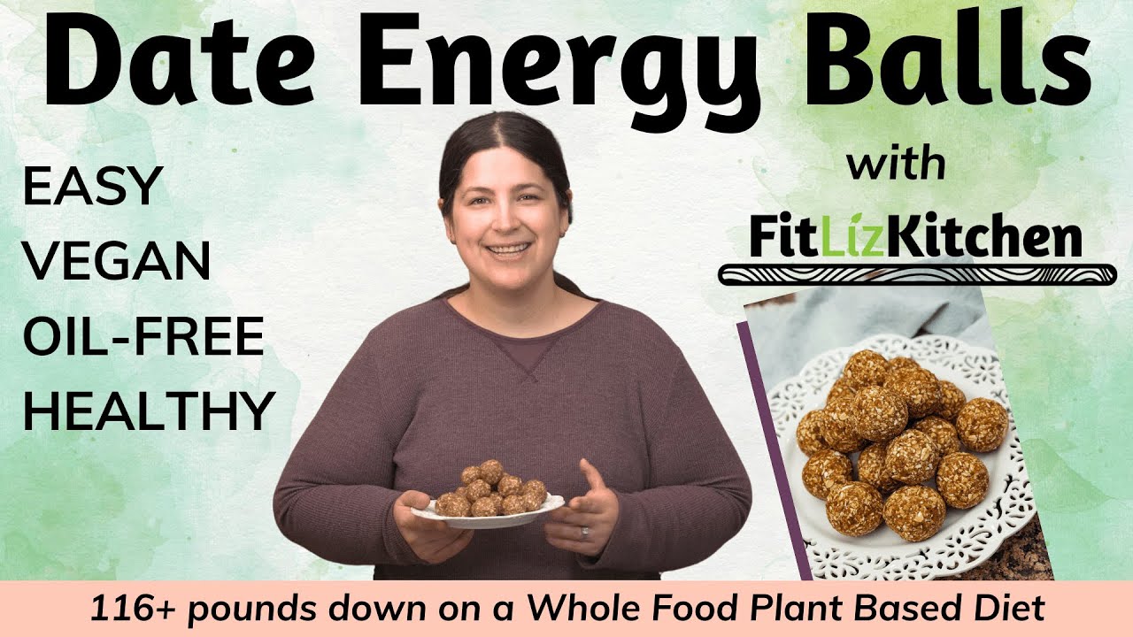 Date Energy Balls That Taste Like Cookie Dough with Only 5 Ingredients! (WFPBNO Healthy and Vegan)