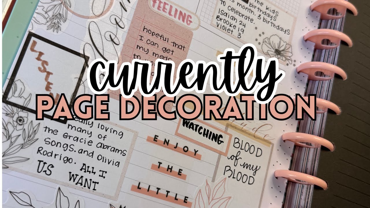 August 2025 Currently Page - Classic Happy Planner!Plan With Me & Chat 🥰