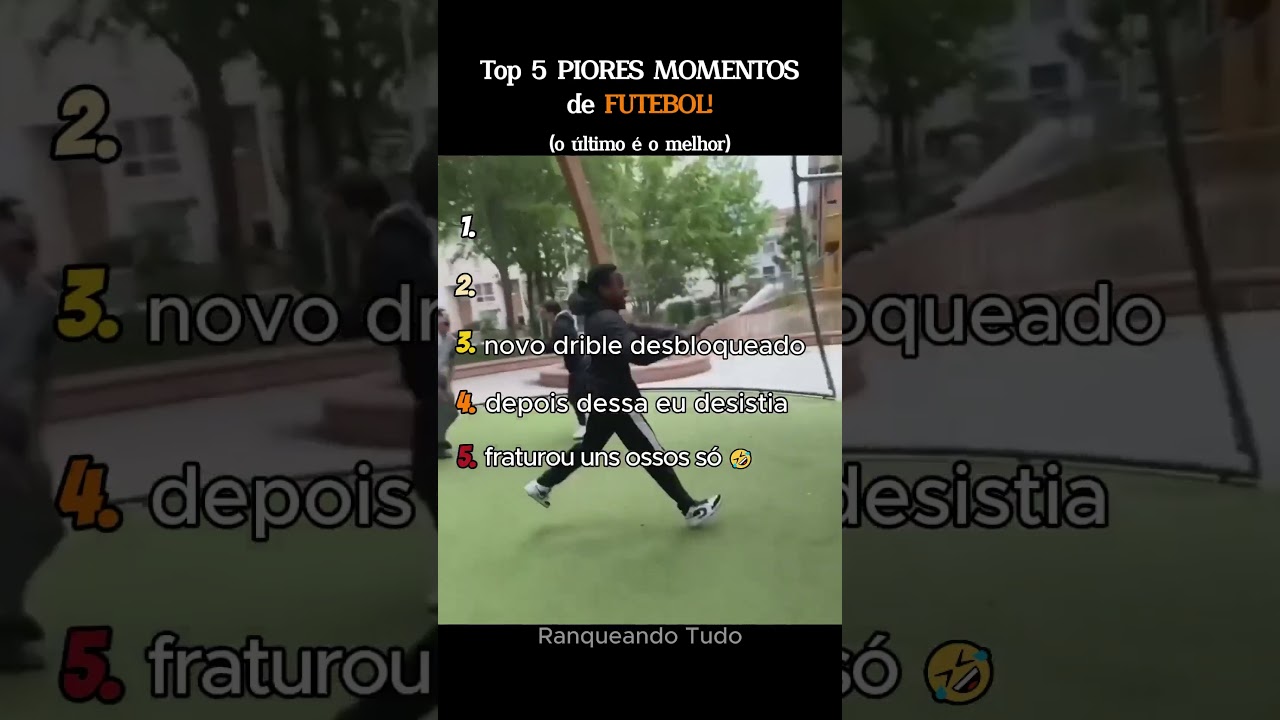 Top 5 PIORES MOMENTOS de FUTEBOL!