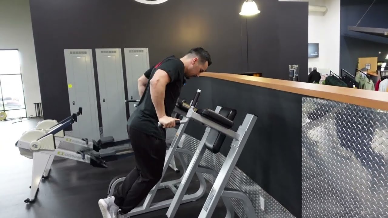Dips on Dip/Leg Raise Machine
