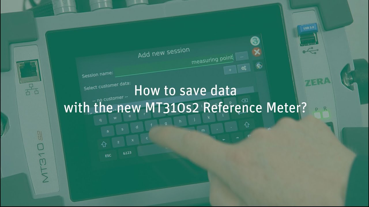 ZERA - Tutorial about how to save data with the MT310s2 Reference Meter