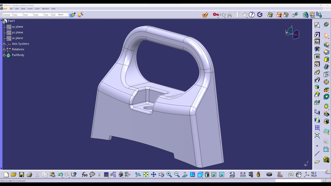 Handle Modeling in Catia V5