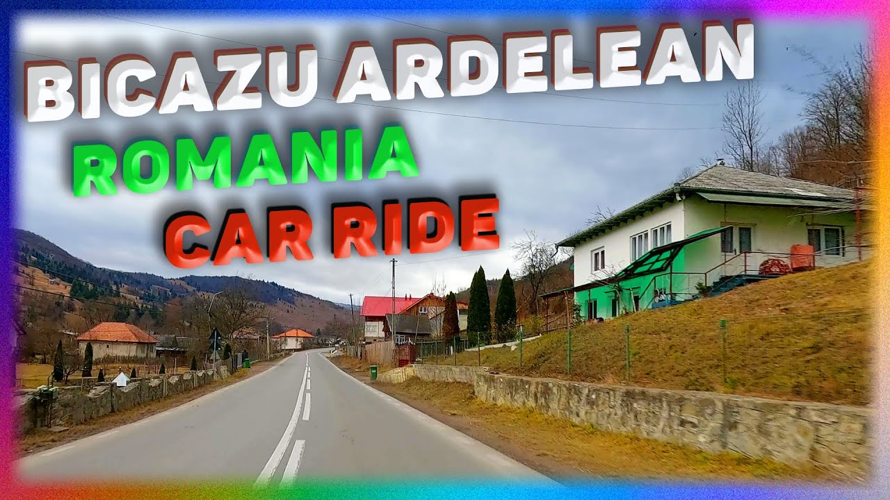Car Ride to The BICAZU ARDELEAN Village, Judetul Neamt, Romania. Road Trip. 4K. GoPro Hero 12.