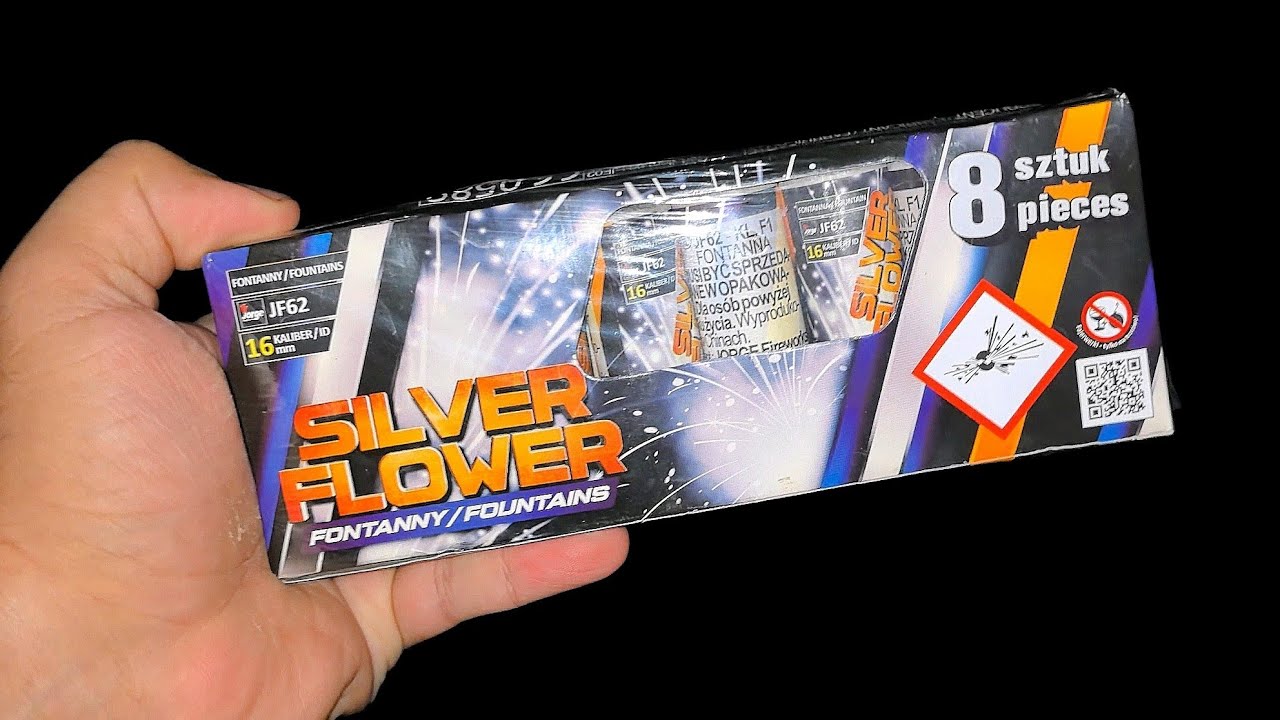 NOWOŚĆ Fontanny Silver Flower JF62 Jorge Fireworks Test Recenzja Fajerwerków 