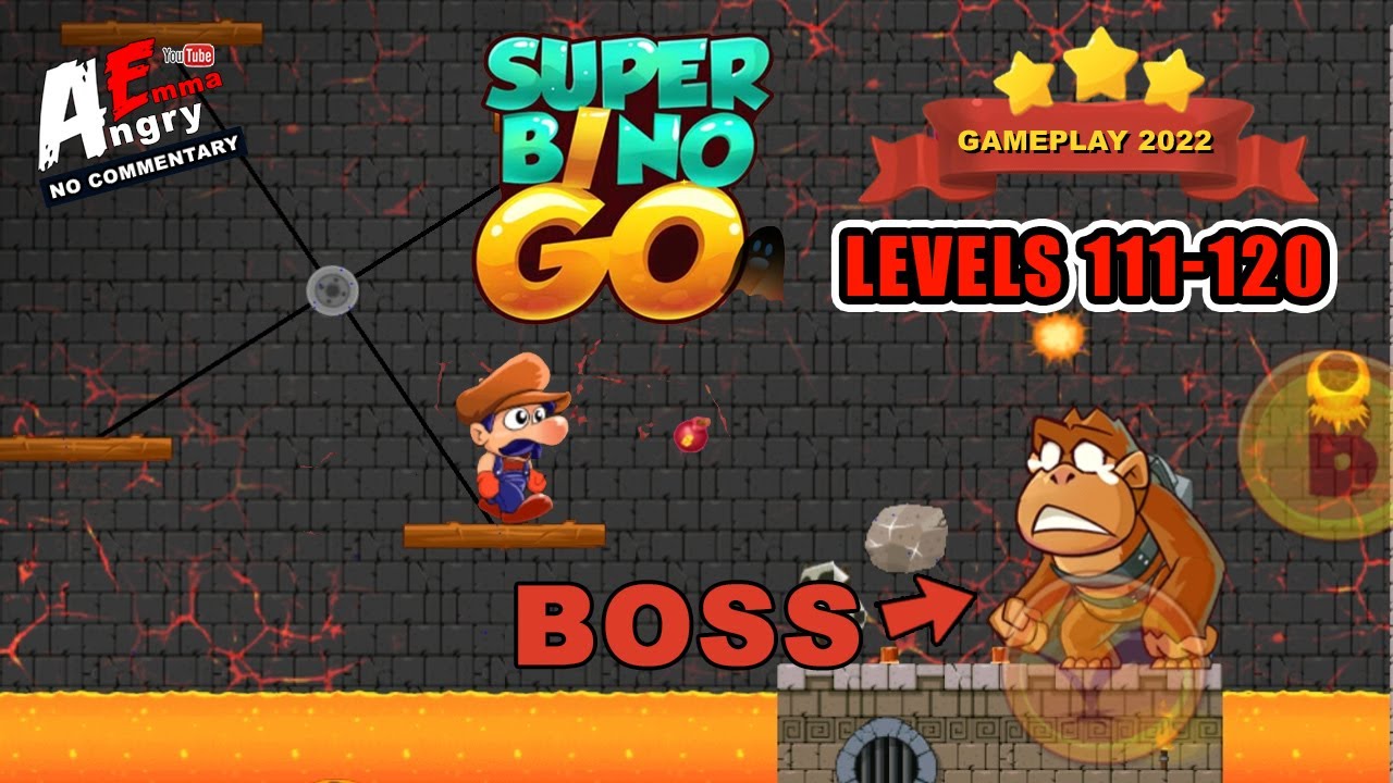 Super Bino Go - Levels 111-120 + BOSS (Android Gameplay)