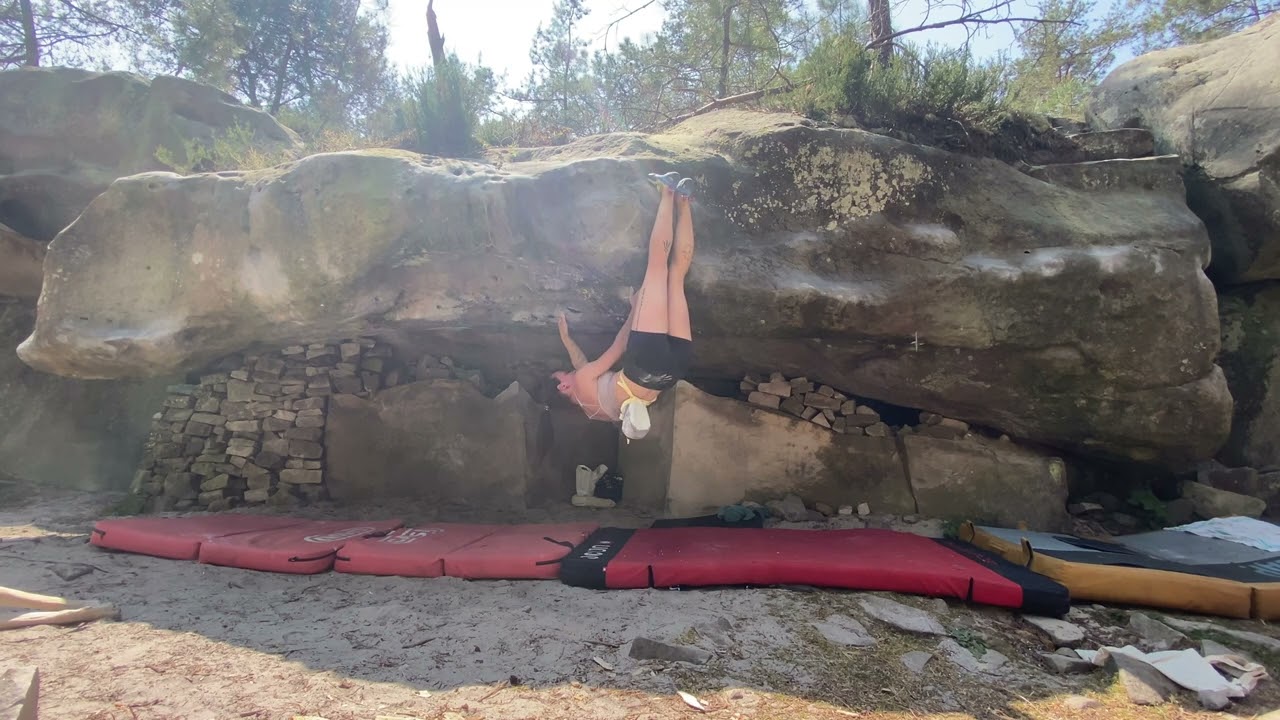 Fontainebleau - Gorges du Houx Oiseaux de Proie - Coralie dans Bicarburation (8A)