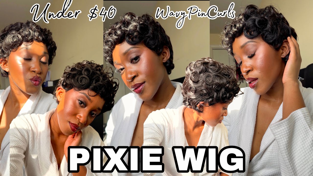 Is This the Best Affordable Pixie Wig? | Short Wavy Pin Curl Wig Review (Under $40)| Enbeautiful 
