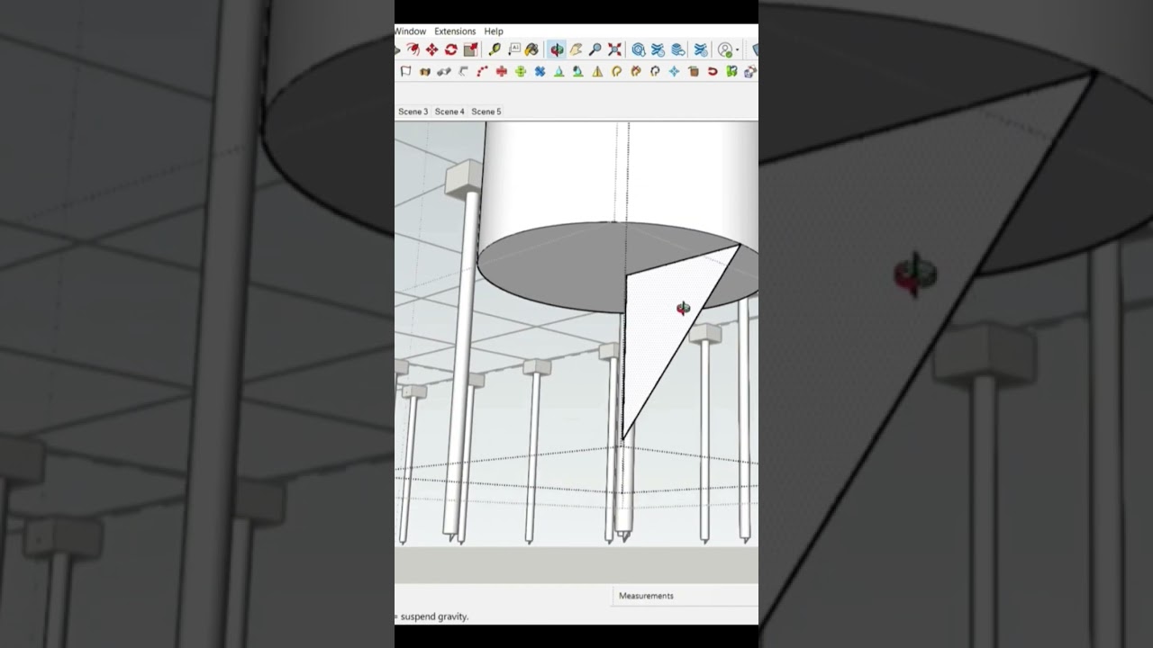 mudah nya membuat 3D tiang pancang yang banyak