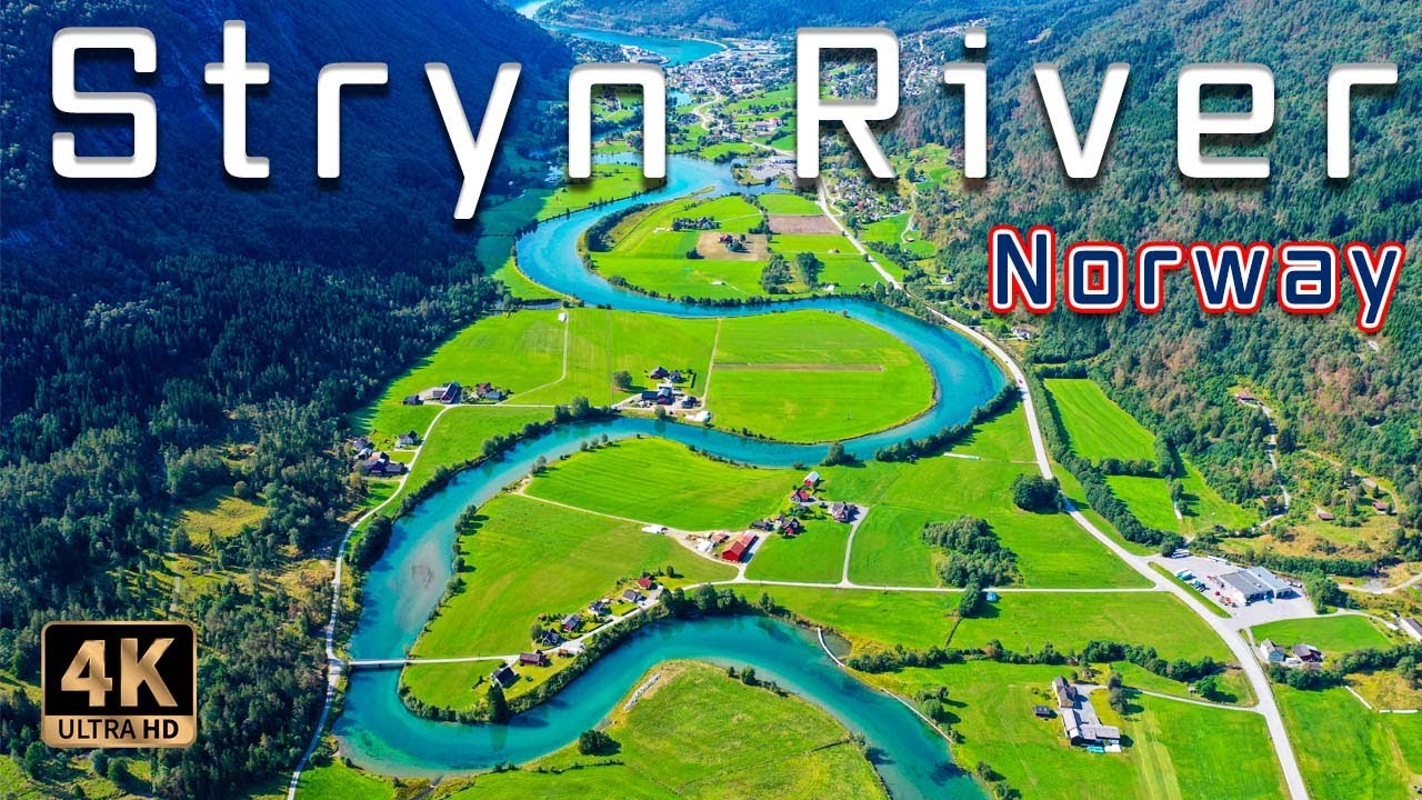 Famous STRYN River in NORWAY - Most Beautiful River With English Commentary – Drone View