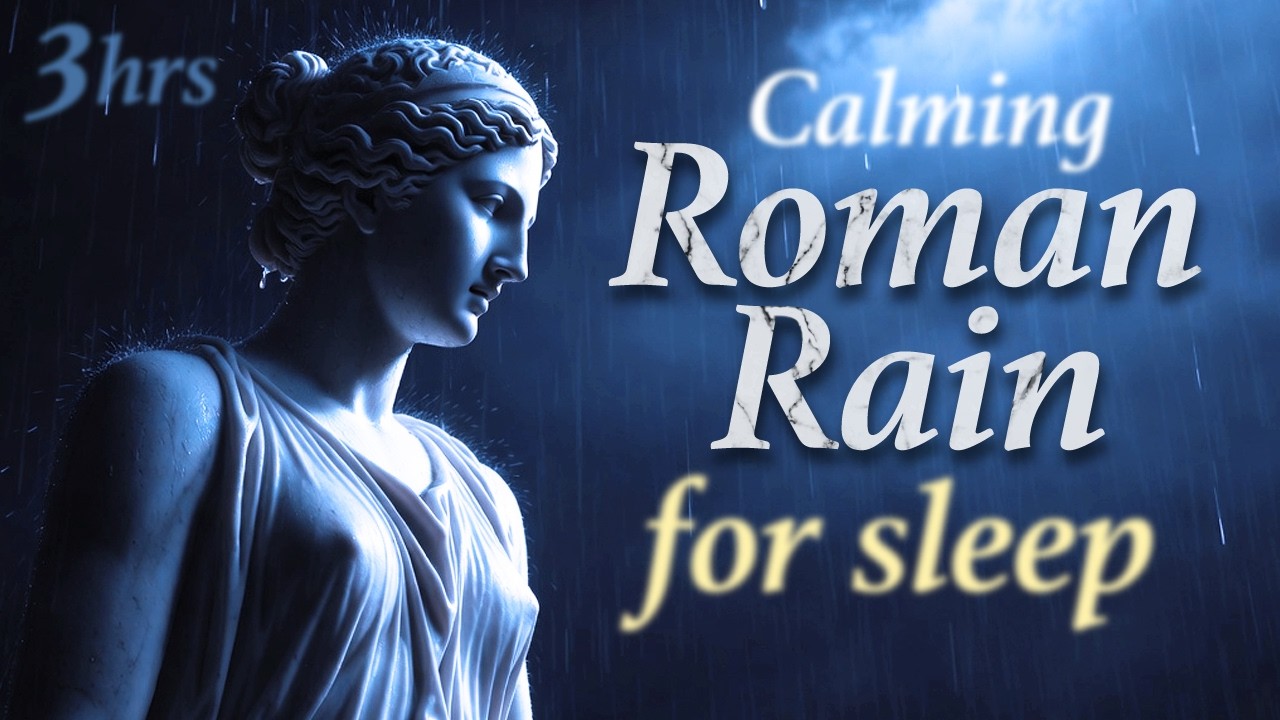 FALL ASLEEP INSTANTLY in Ancient Rome - Heavy Rain & Distant Thunder for Deep Sleep | Night Ambience