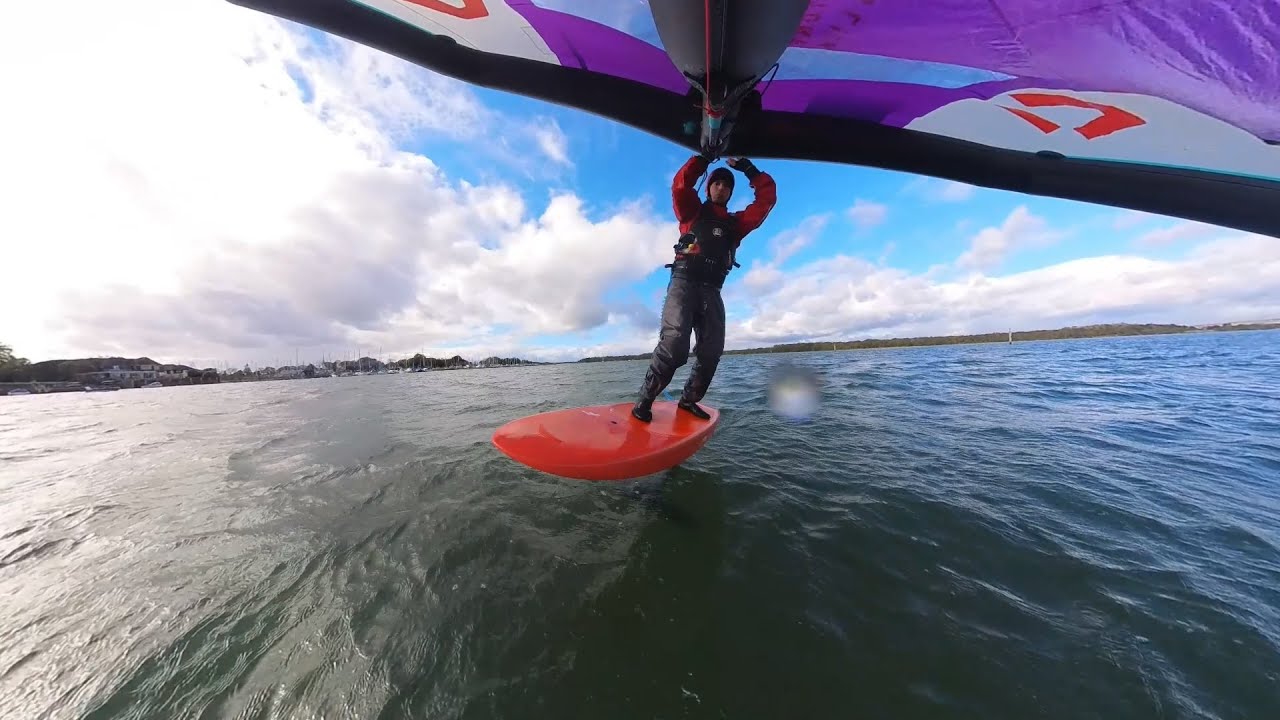 Wing Foiling: Early Gybe Attempts