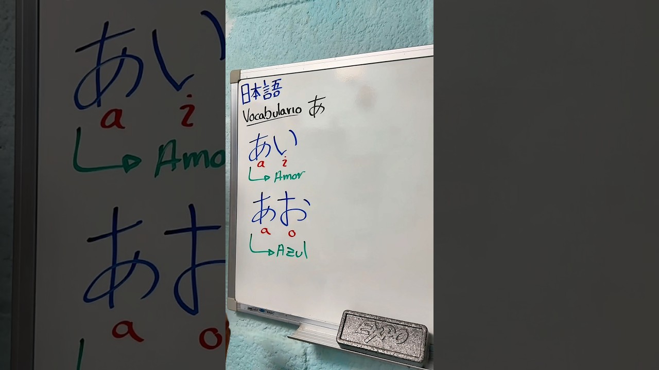 Vocabulario para la vocal a (あ) en Hiragana en Japonés. 🎌 
