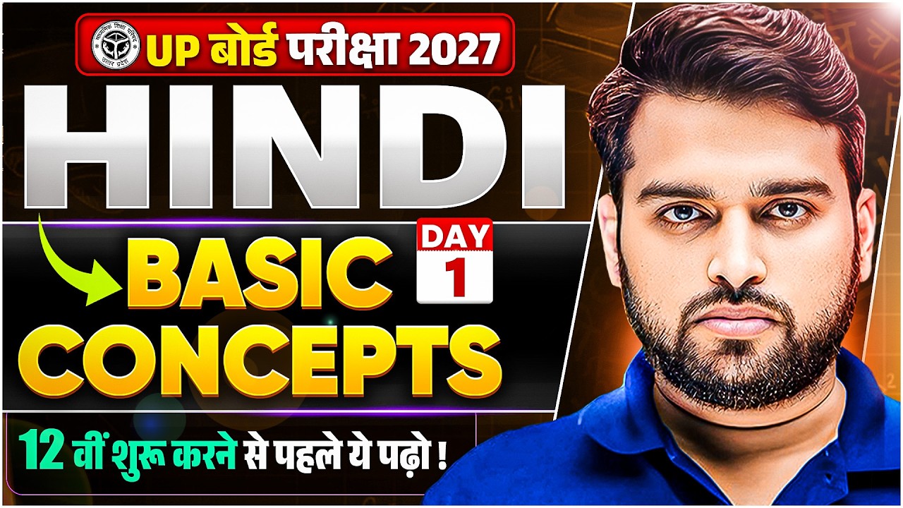 Class 12th Hindi | Class 12th शुरू करने से पहले जरूर देखे | UP Board 2027 Basic Concepts | Rishi Sir