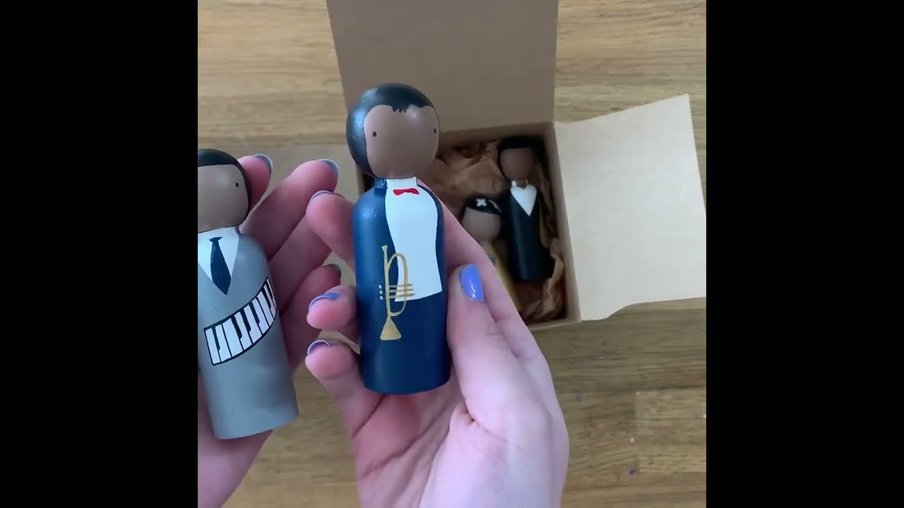 Goose Grease Wooden Peg Dolls - The Jazz Cats