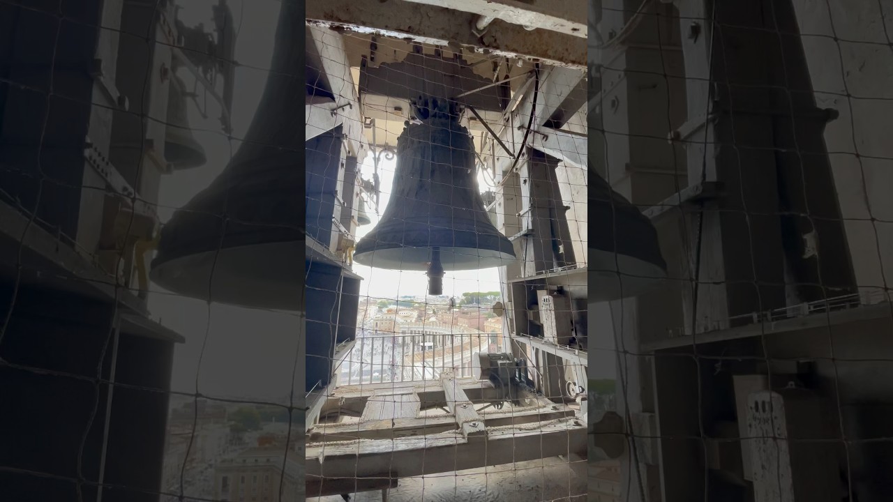 Bells chiming at St. Peter Cathedral in Vatican City #travel #campanari #perte #history