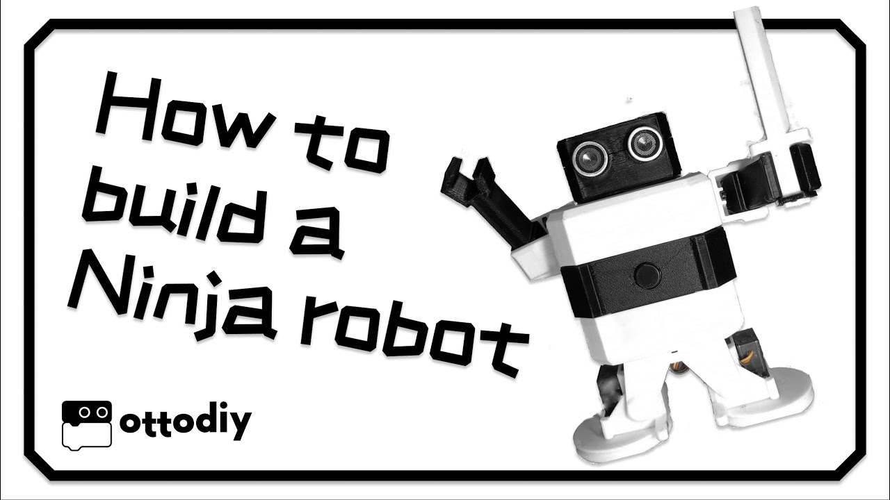 Otto DIY Ninja robot early design with Arduino Nano shield, How to build and assemble tutorial