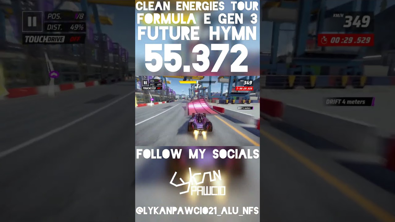 #cleanenergy tour - #formulae #generation 3 - 55.3 | #shorts #asphalt #alu #cleanenergies #tle