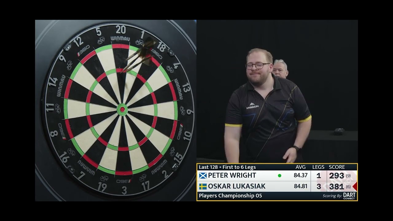 peter wright vs oskar lukasiak playerschampionship 5 round 1