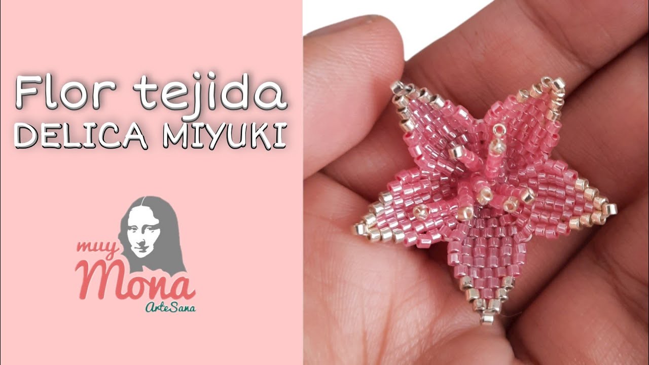 Tutorial - Flor tejida delica miyuki 🌺 (1era parte) 