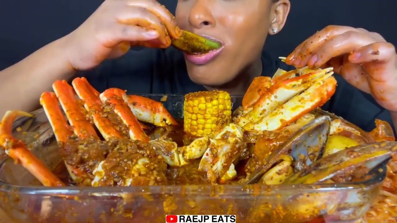 ASMR MUKBANG | Seafood Boil Snow Crab Green Lips Mussels Shrimp ASMR MUKBANG 먹방 Eating Show