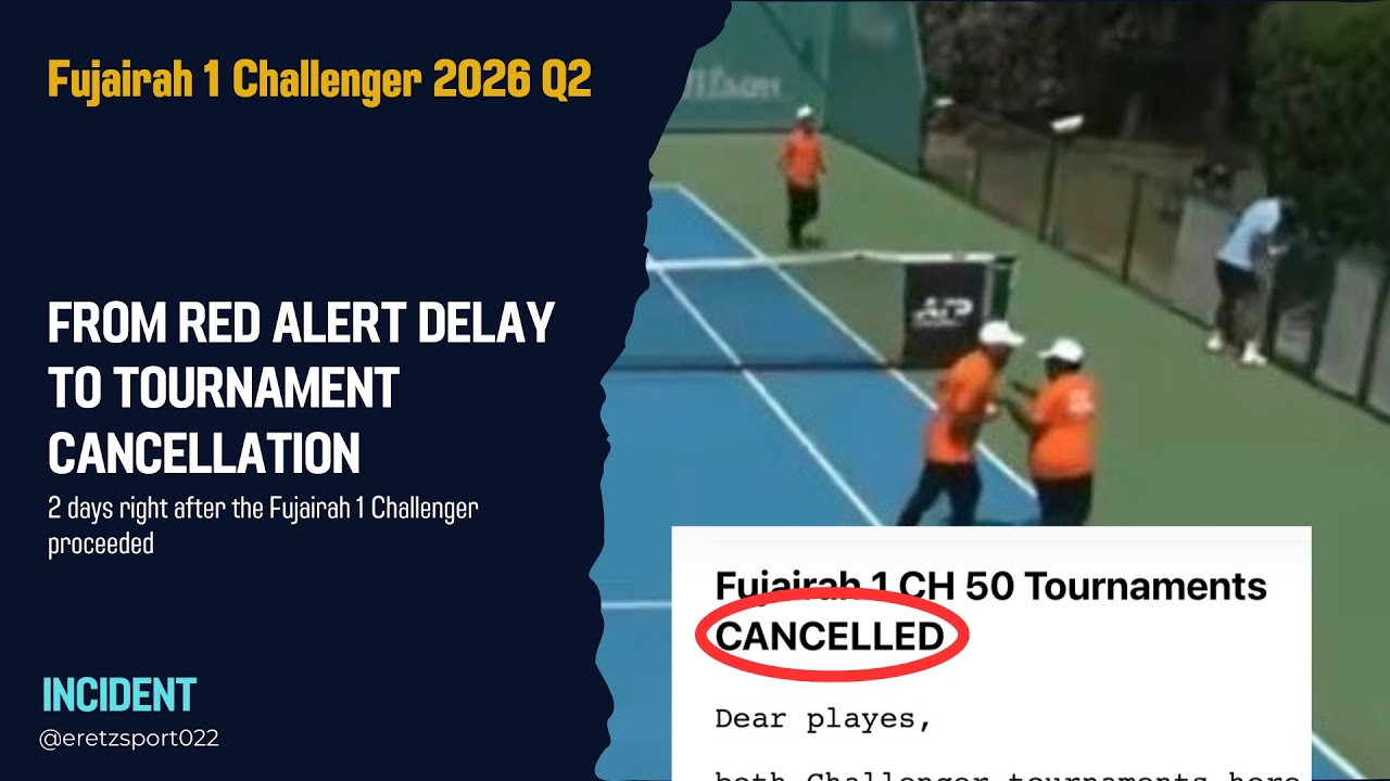 FROM RED ALERT DELAY TO TOURNAMENT CANCELLATION | Fujairah 1 Challenger 2026 Q2, 2 days after start