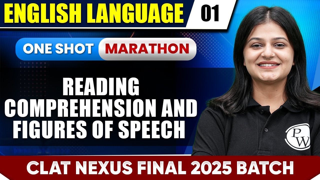English Language | Live Marathon in One Shot | Reading Comprehension And Figures of speech  | CLAT