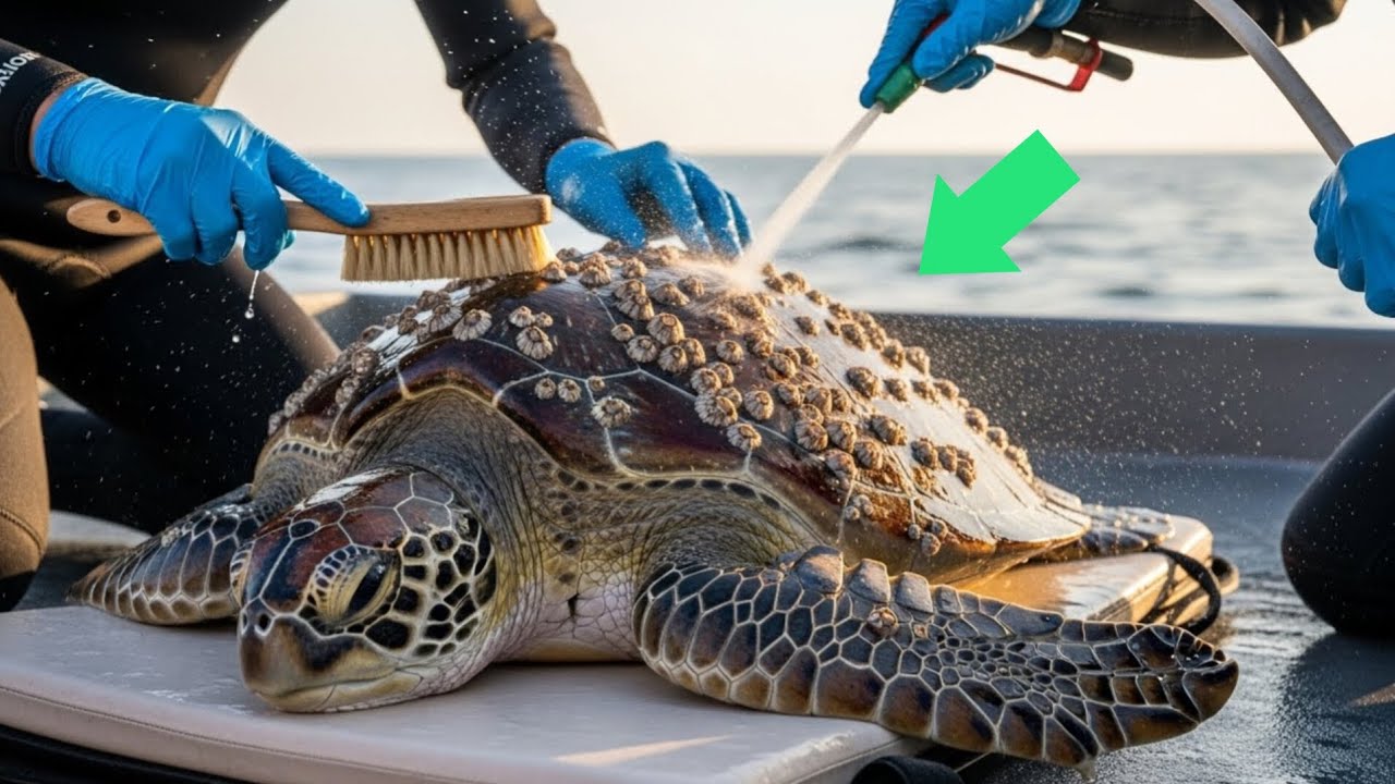 Most Satisfying Turtle Barnacles Removing Rescue 
