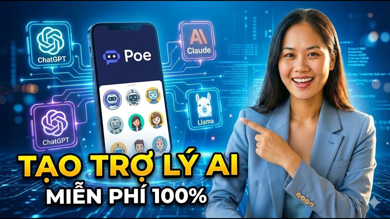 Hướng Dẫn Tạo Trợ L&yacute; Ảo AI Miễn Ph&iacute; Với Poe (Thay Thế ChatGPT Plus) | Tip d&ugrave;ng AI | Để AI t&iacute;nh