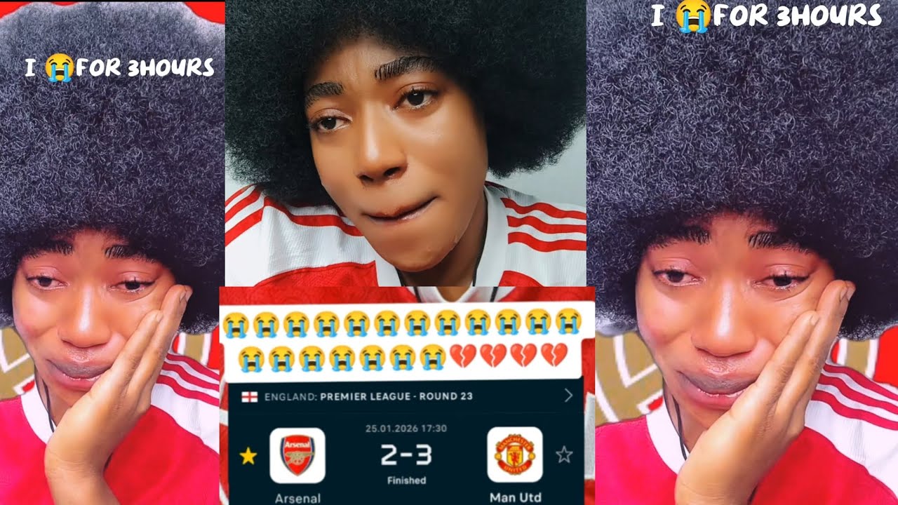 Arsenal vs Manchester United: Felinwa's reaction  💔😭