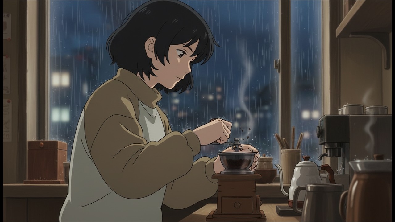 Rainy Apartment Gamer Routine | Coffee, Tomyam & New Keycaps | Ghibli-Style ASMR