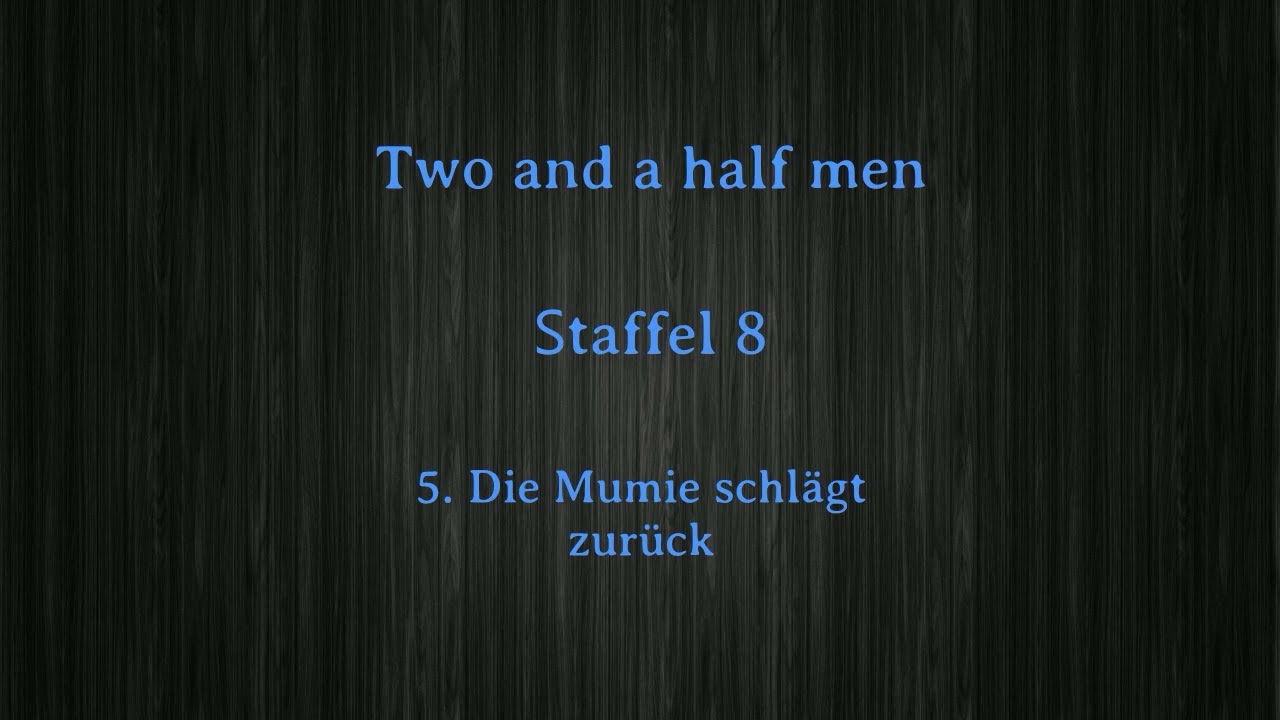 Two and a half men Staffel 8 F 5 - 8 ,tonspur , einschlafen