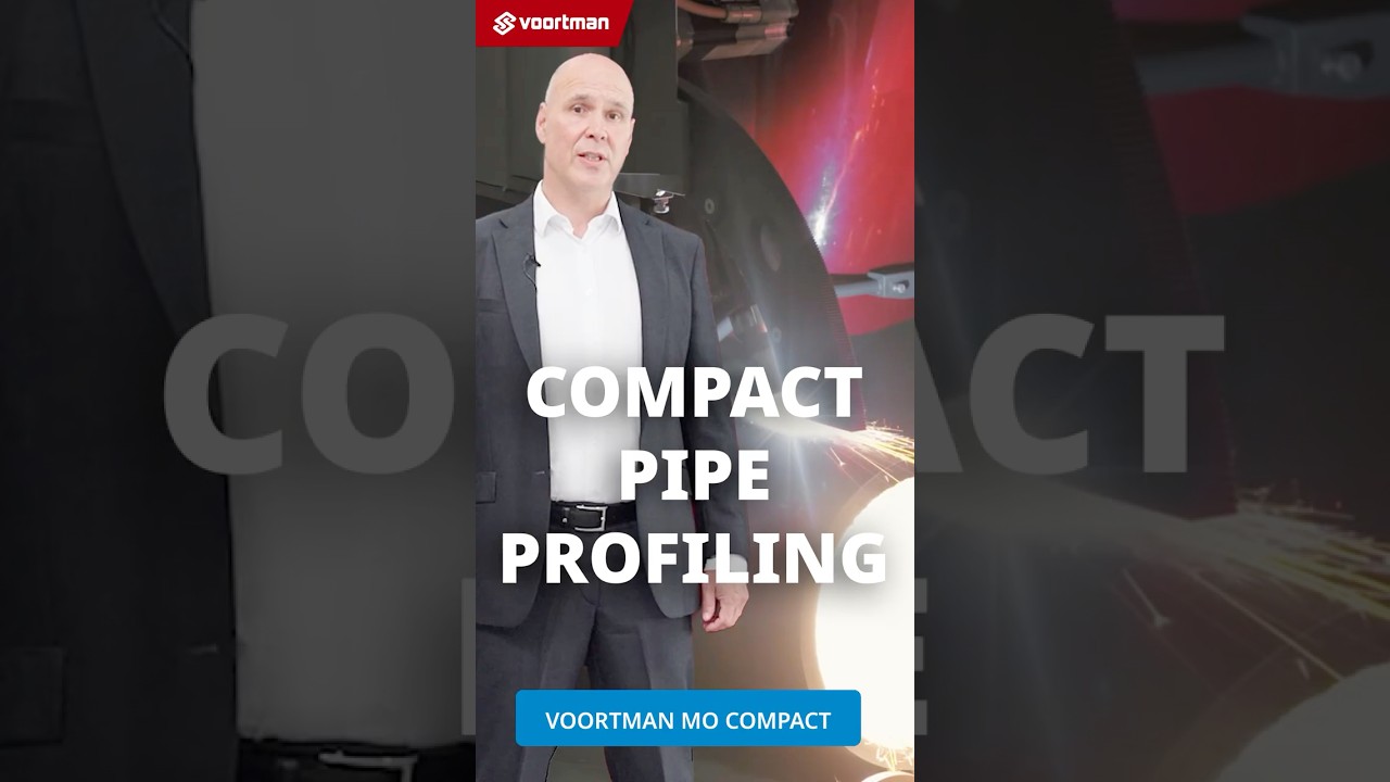 Profiling pipes with the Voortman MO Compact  #manufacturing #cnc #machining #cncmachine #voortman