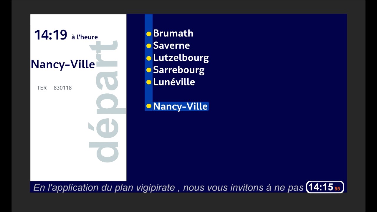 Annonce TER Grand-Est Strasbourg-Nancy