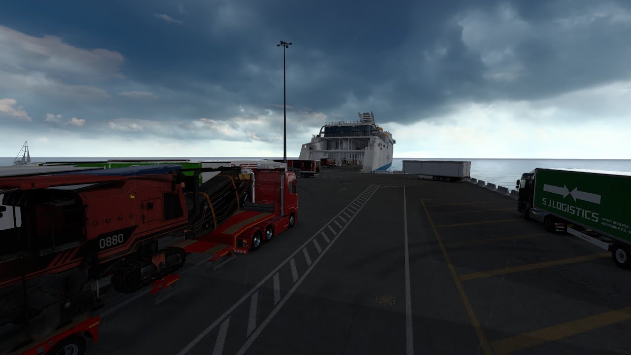 YAGMURLU HAVADA !! ASFALT FREZE MAKİNASI // TAŞIMA EURO TRUCK SİMULATOR 2 !!!