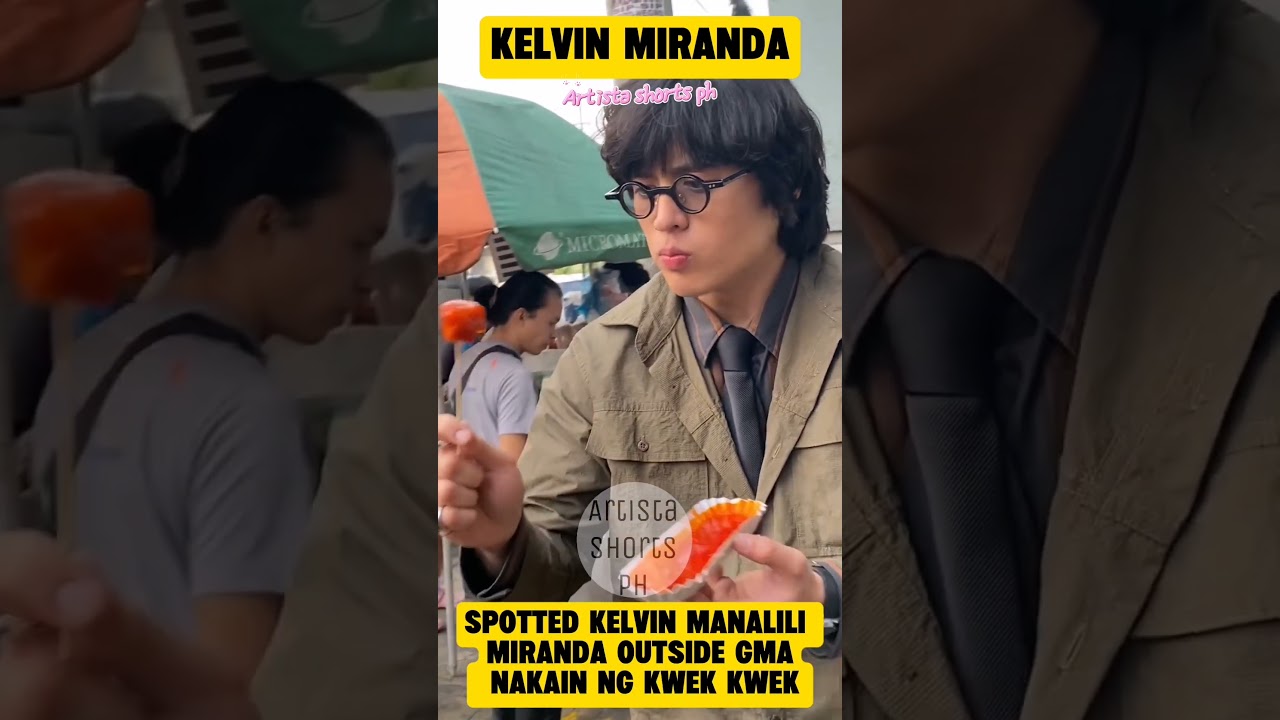 Spotted Kelvin Manalili Miranda outside GMA nakain ng kwek kwek  