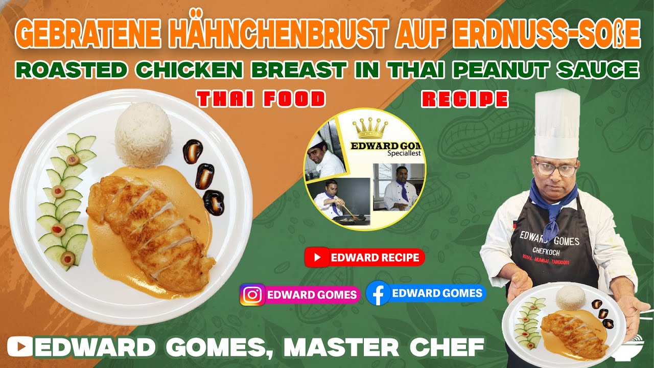 Gebratene Hähnchenbrust auf Erdnuss Soße | পিনাট সসে চিকেন ব্রেস্ট 😋 