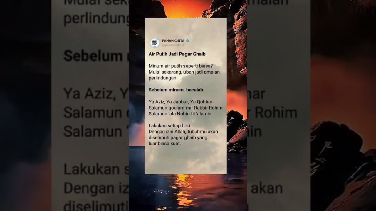 air putih jadi pagar ghaib 
