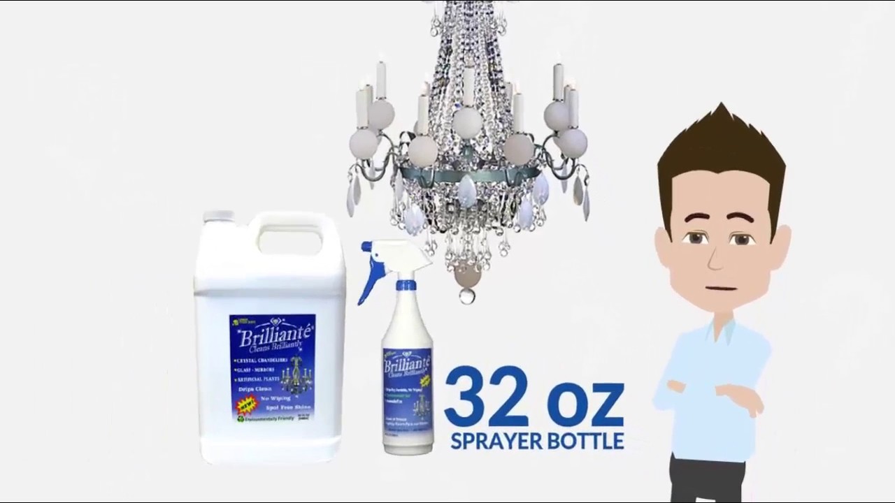How to clean crystal chandelier with Brilliante Crystal Cleaner
