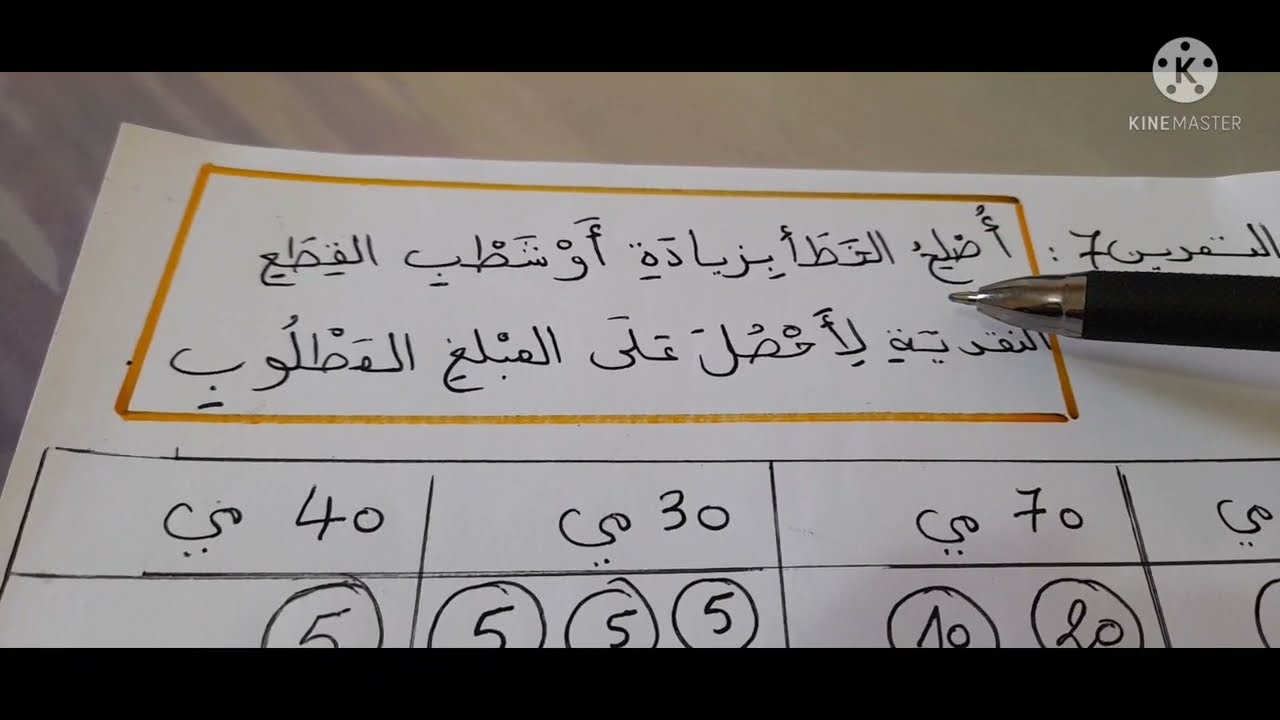 السنة أولى ابتدائي: القطع النقدية المتداولة |10مليمات،20مليما و 50مليما