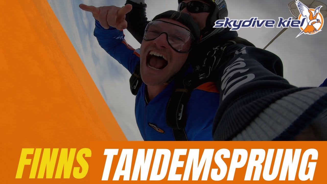 Finns Tandemsprung bei Skydivekiel - Handcam