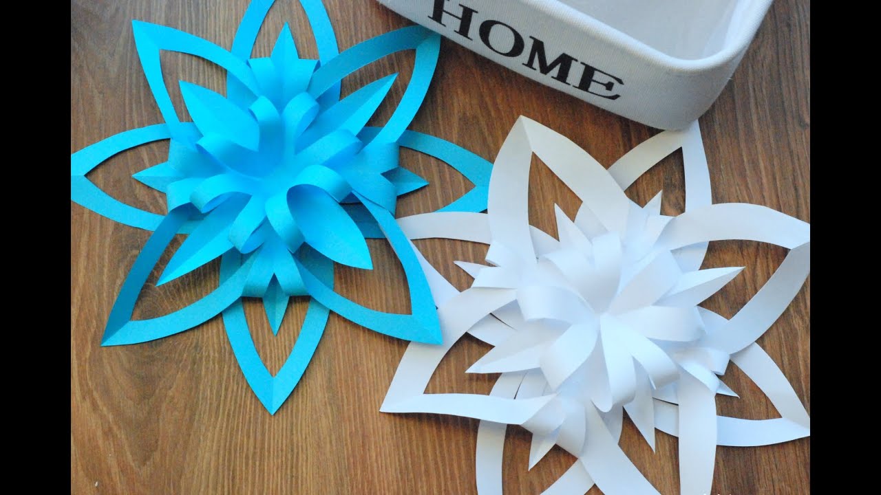Как сделать - 3D Cнежинка из бумаги