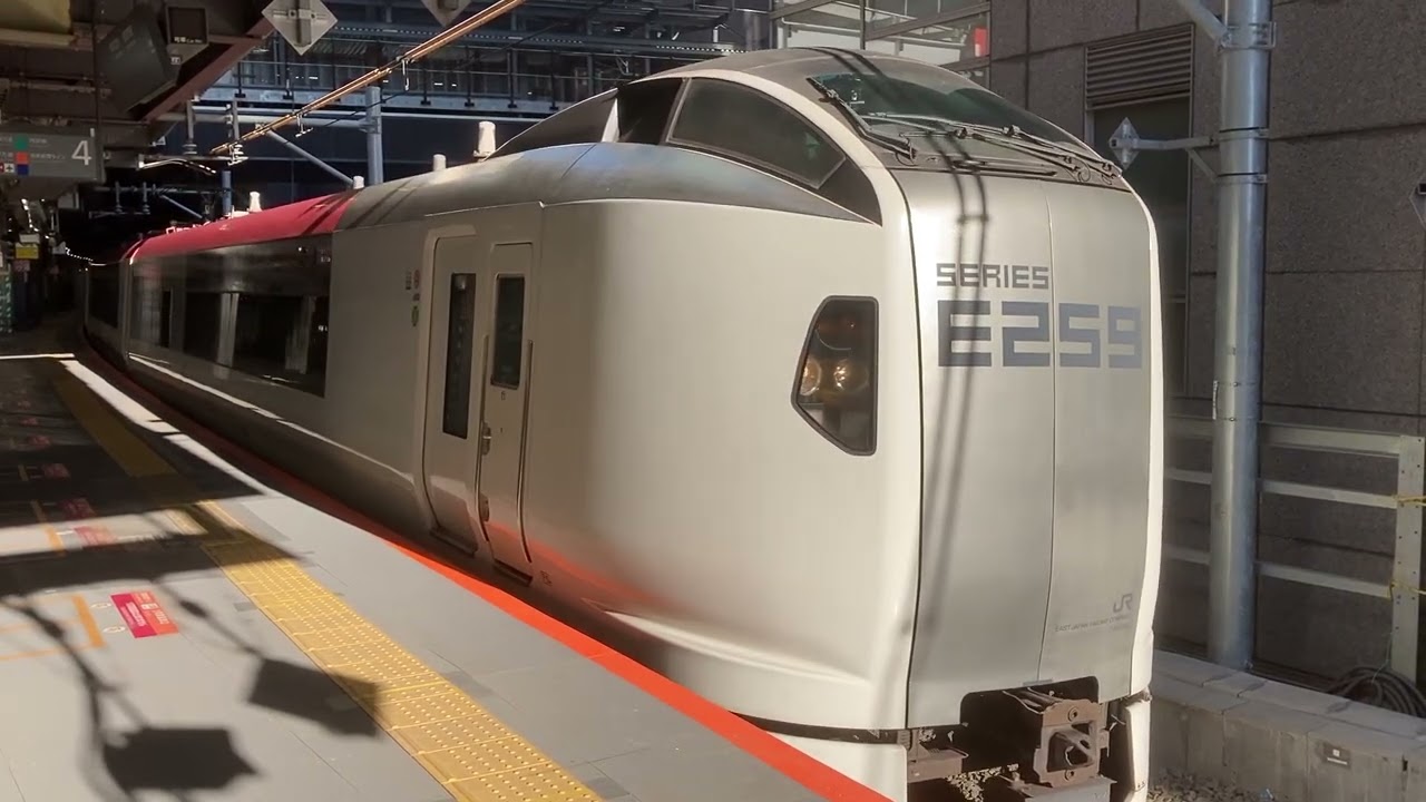 山手貨物線、渋谷駅にて成田エクスプレスを撮影