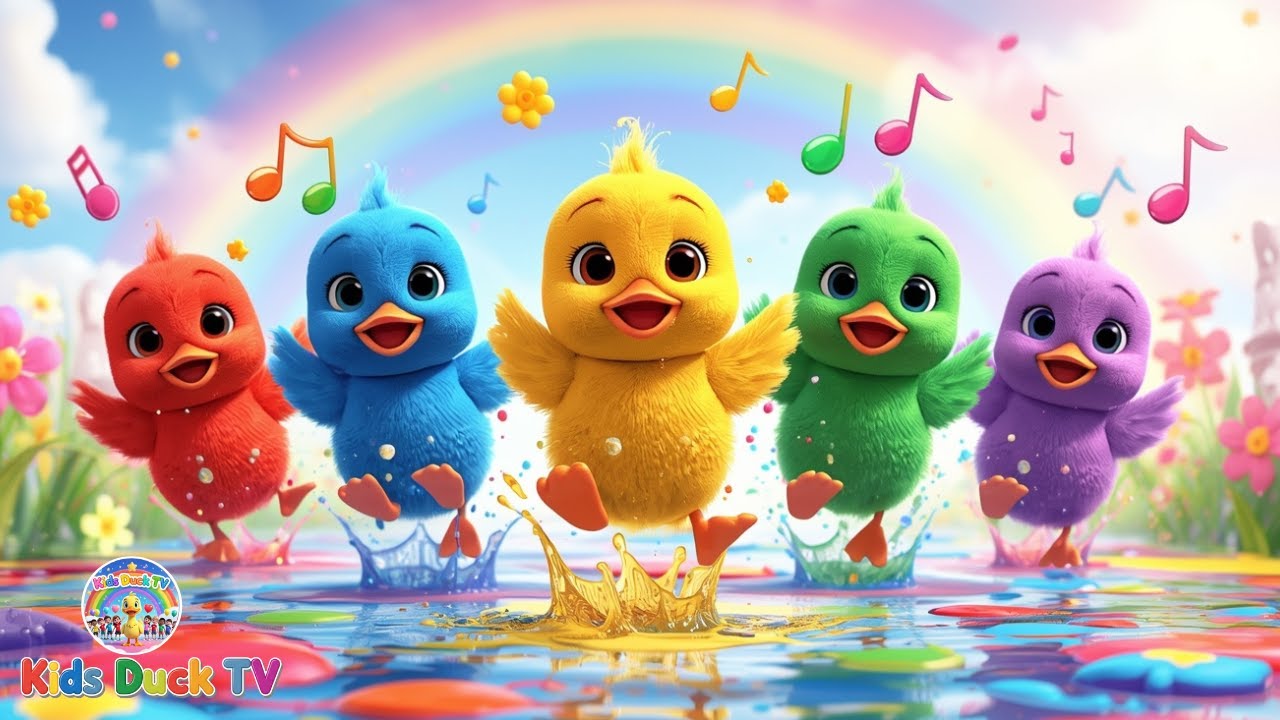 Five Little Ducks – Color Splash Adventure | Learn Colors Song | Kids TV