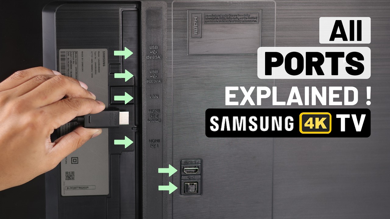 Разбор портов на задней панели телевизора Samsung 4K Smart TV! [HDMI, USB, оптический, коаксиальн...