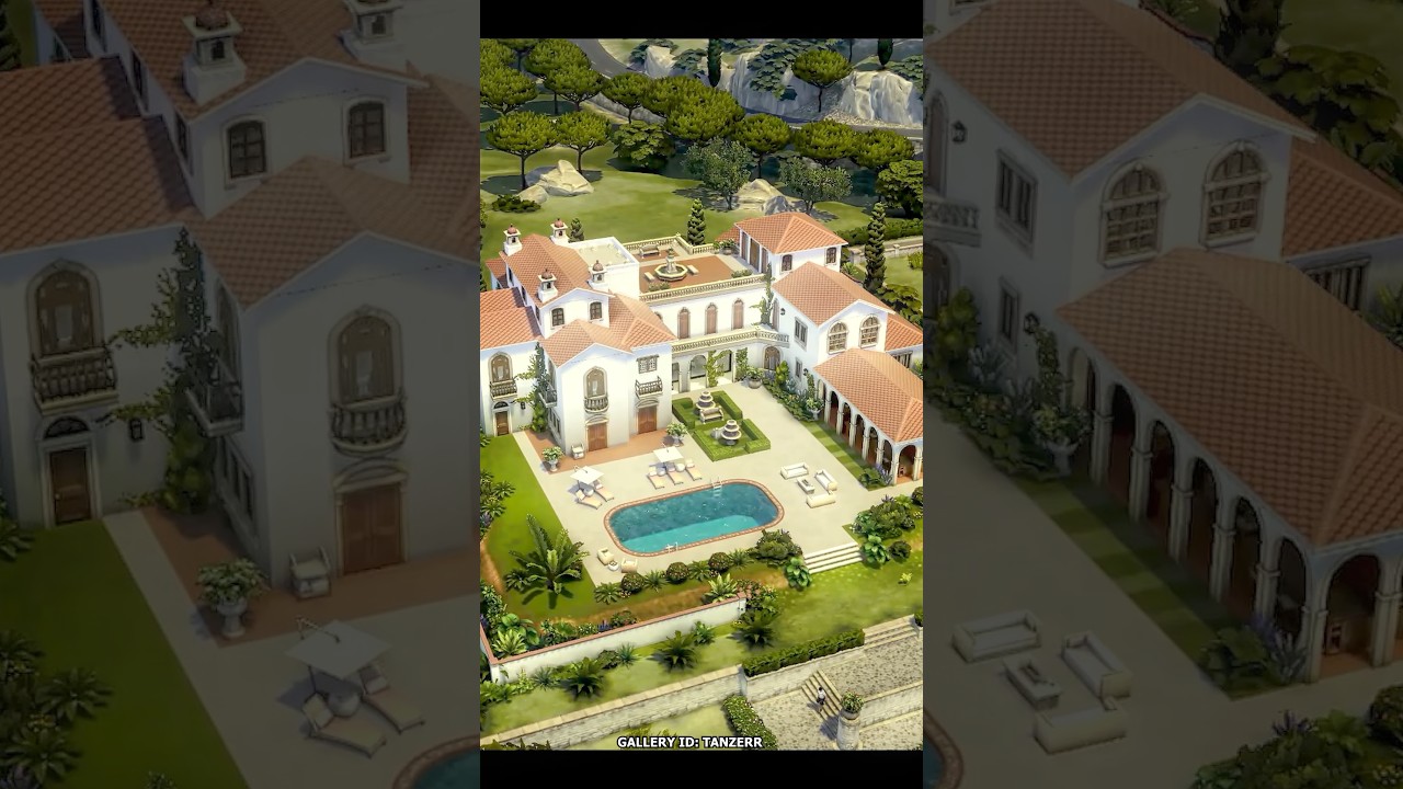 Luxurious Family Compound Mansion #sims4 #shorts #sims4build