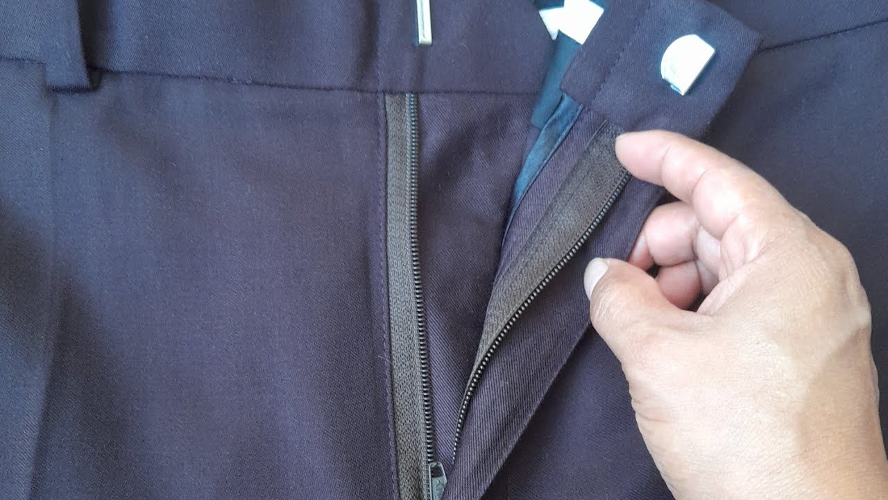 CÓMO HACER UN PANTALÓN DE VESTIR PARA HOMBRE  (armado de cierre, cruce , tapacierre)