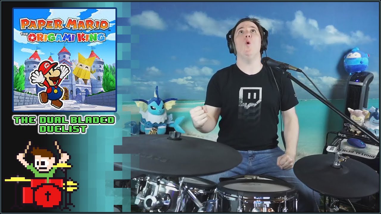 Paper Mario: The Origami King - The Dual-Bladed Duelist On Drums!