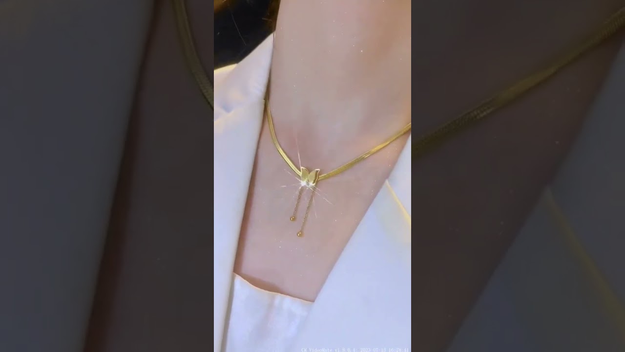 Kalung Liontin Kupu-Kupu Asli Titanium Model Terbaru #shorts #jewellery #fashion