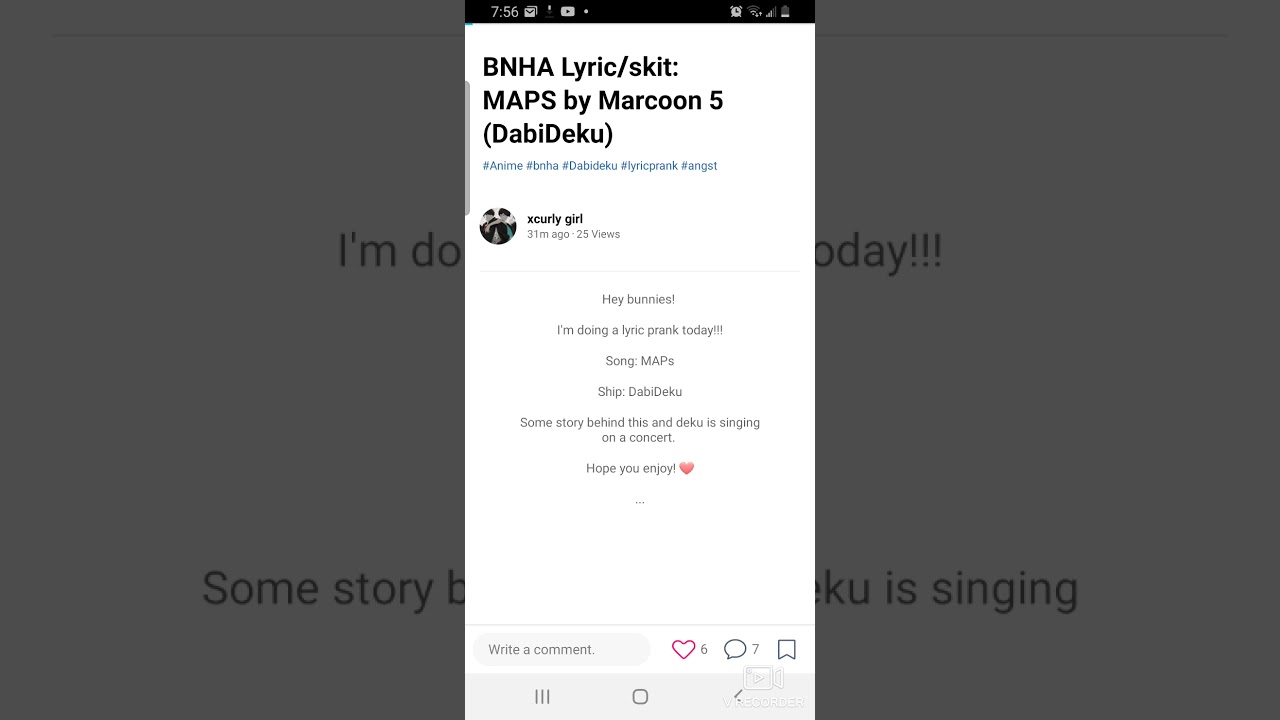 BNHA Lyric/Skit- MAPS by Marcoon 5 (DabiDeku)