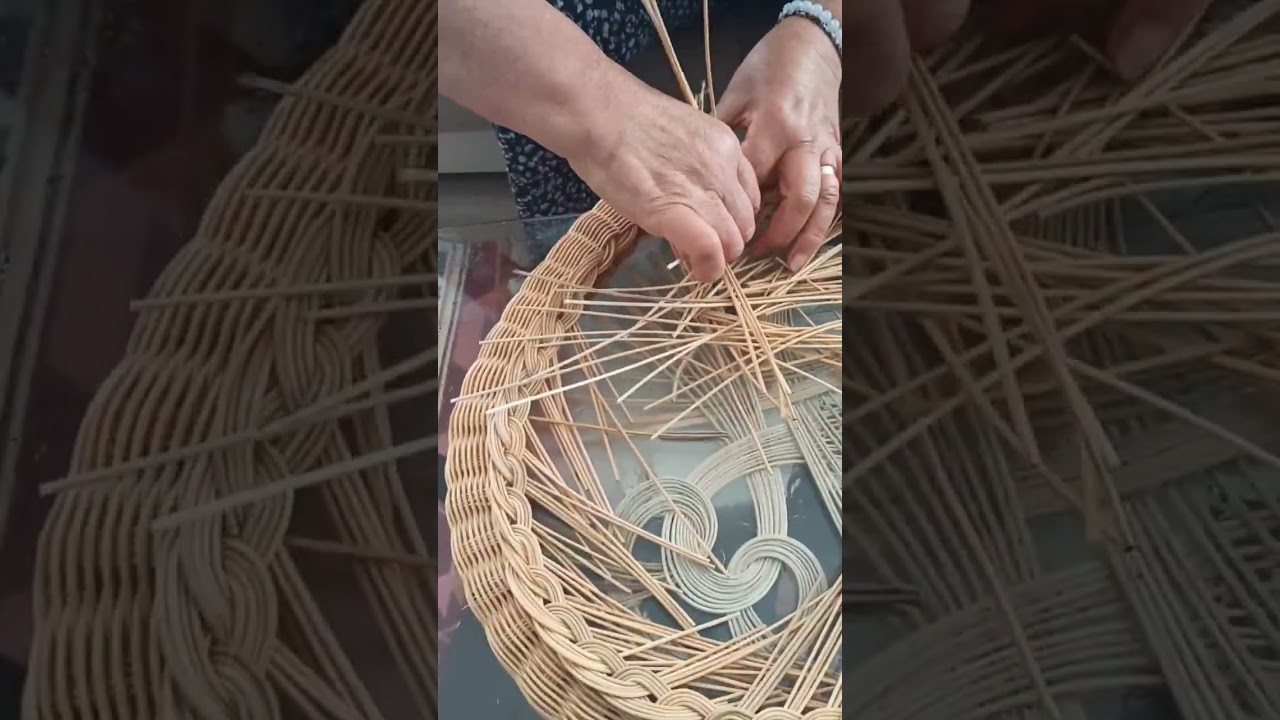 Rattan oval cam tepsi çalıştık 💙